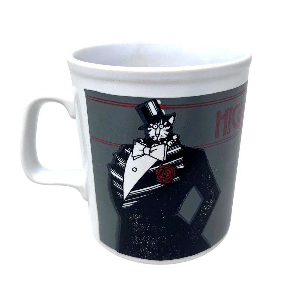 Vintage Kliban Mug‎ High Class Cat Coffee Cup Staffordshire England Tuxedo